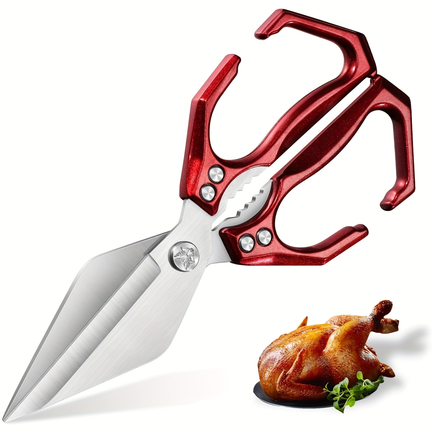 Image of High Kitchen Scissors With Sharp That Can Easily Cut Through Types Of Food, Making Them A Must-have Item And Suitable For To Parents Suitable For Collection, Christmas, Thanksgiving Gifts