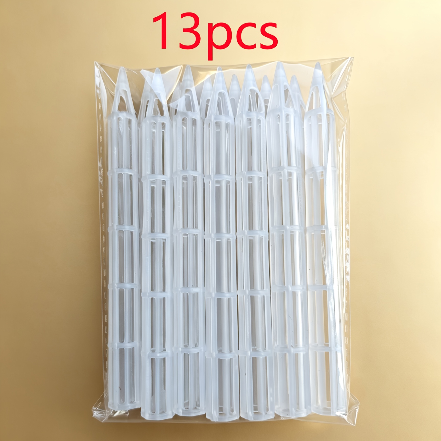 TEMU 13pcs Set Transparent Plastic Soil Air Circulation Tubes For Plants - Lightweight And Durable Ventilation Tubes, Transparent Drainage Tubes For