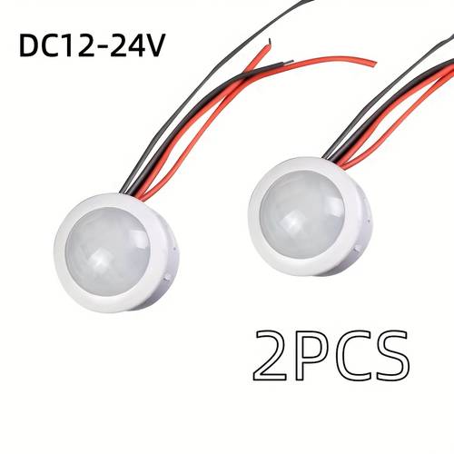 2pcs 12 24v automatic sensor light switch led pir infrared motion sensor detection night light indoor outdoor