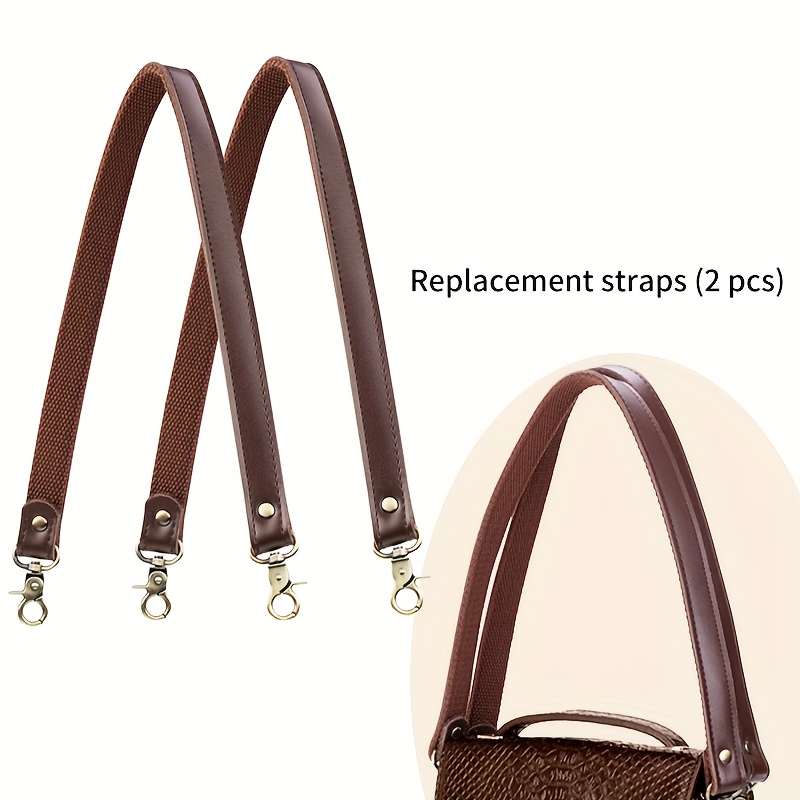 2pcs detachable faux leather shoulder straps spring summer  display picture 2