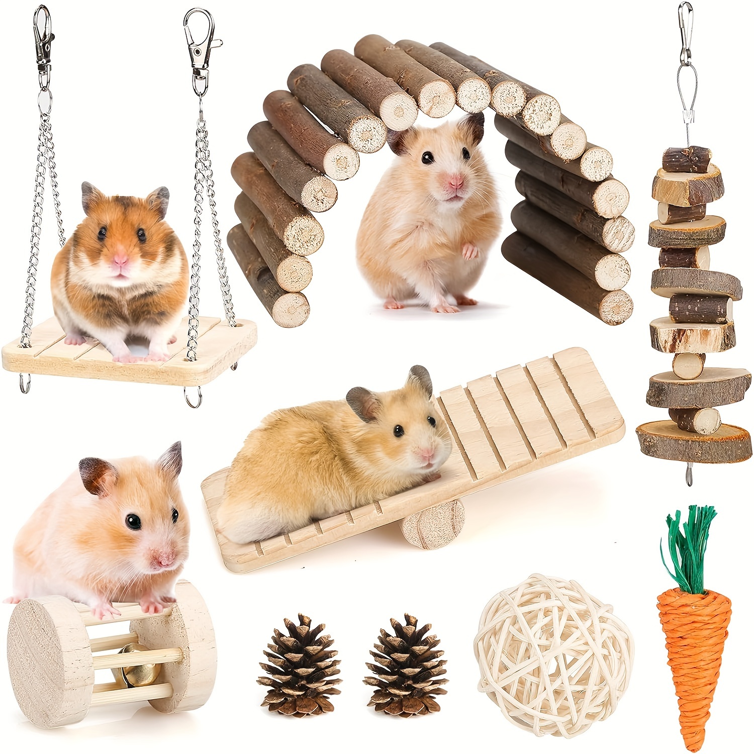 Natural hamster toys best sale