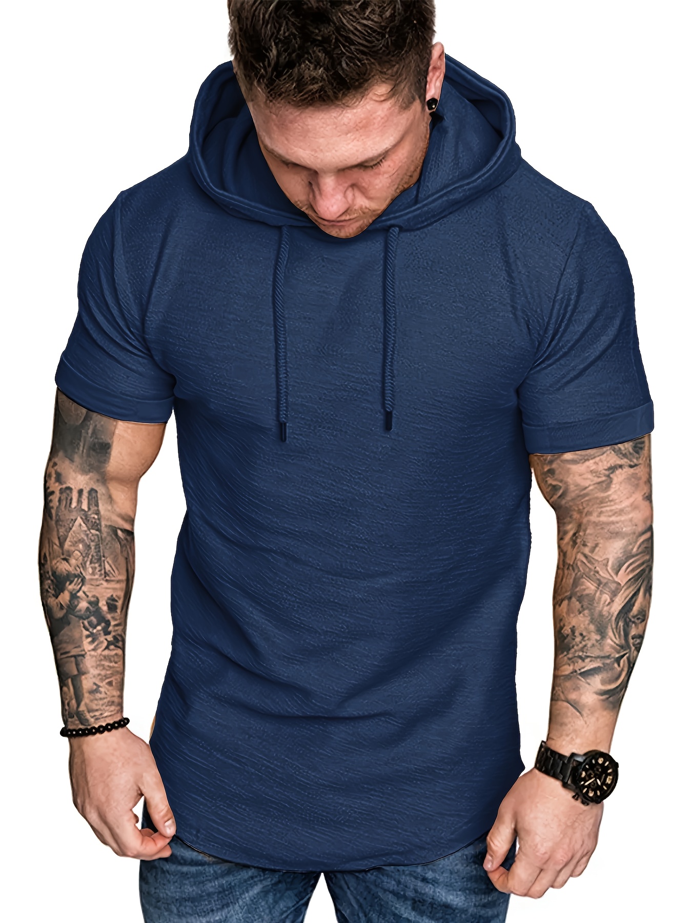 maglietta casual cappuccio e maniche corte Temu Italy