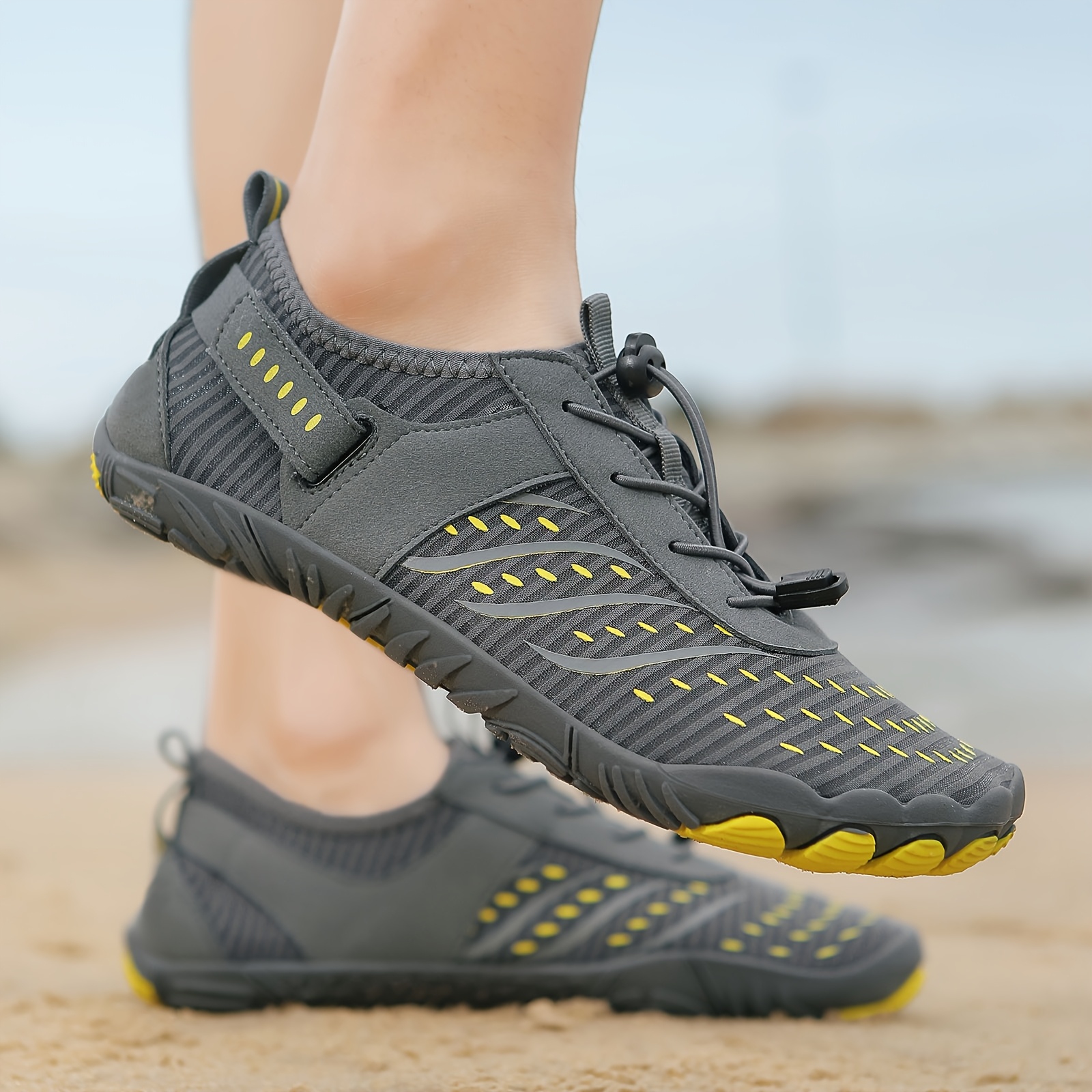 Outdoor Quick-Dry Soft-Soled Beach Shoes, Breathable Toe-Post Design