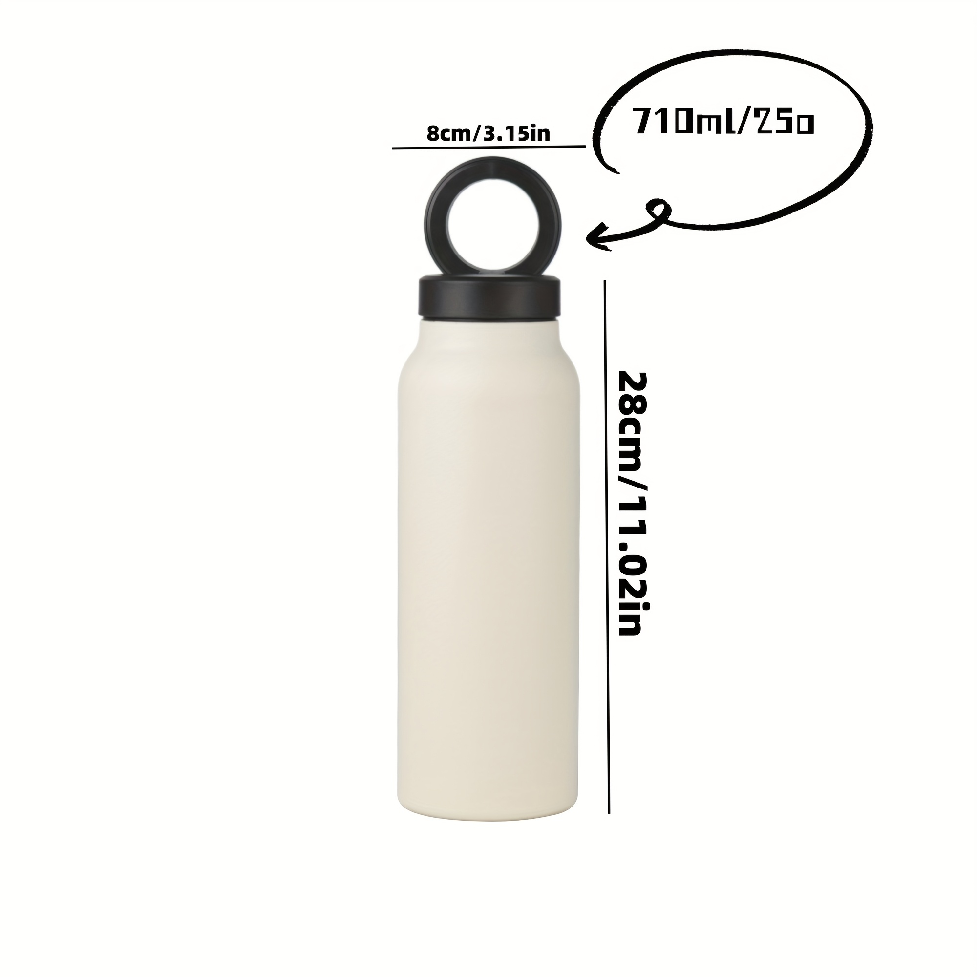 710ml 26o 960ml 34o stainless steel magnetic sports water bottle 24 hours cold 12 hours hot leak proof lid with handle and straw   gym   travel great gift for all ages 6