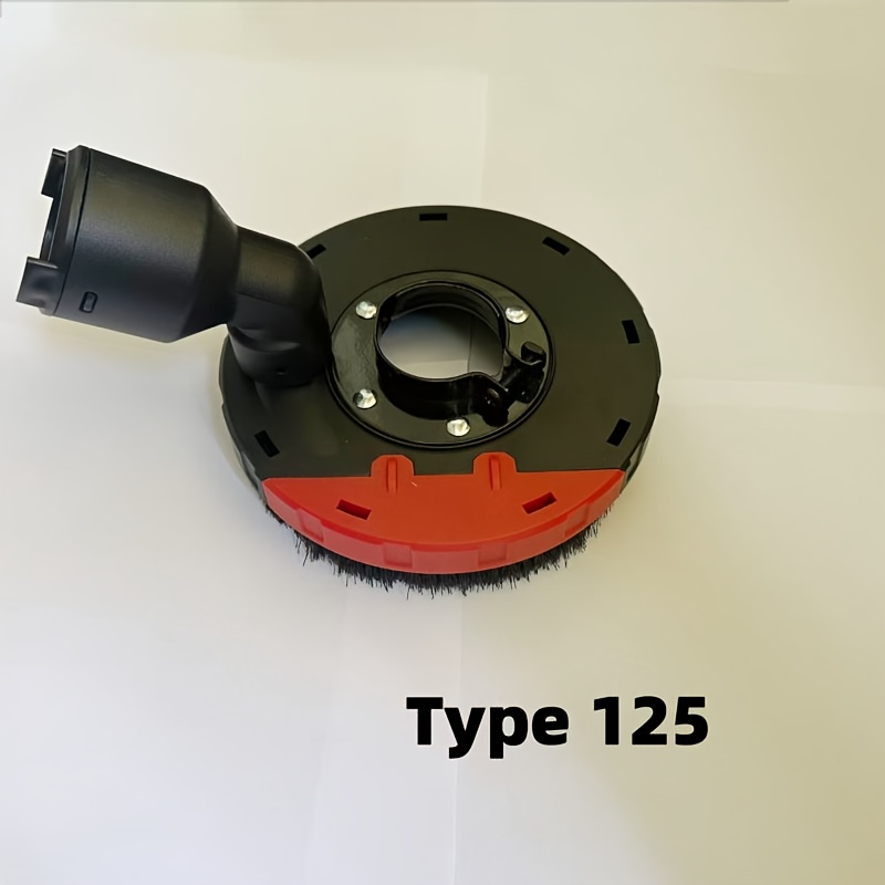 universal dust collector hood attachment with brush compatible with 100 125 150 models metal plastic construction no electricity or battery required dustproof accessory for power tools