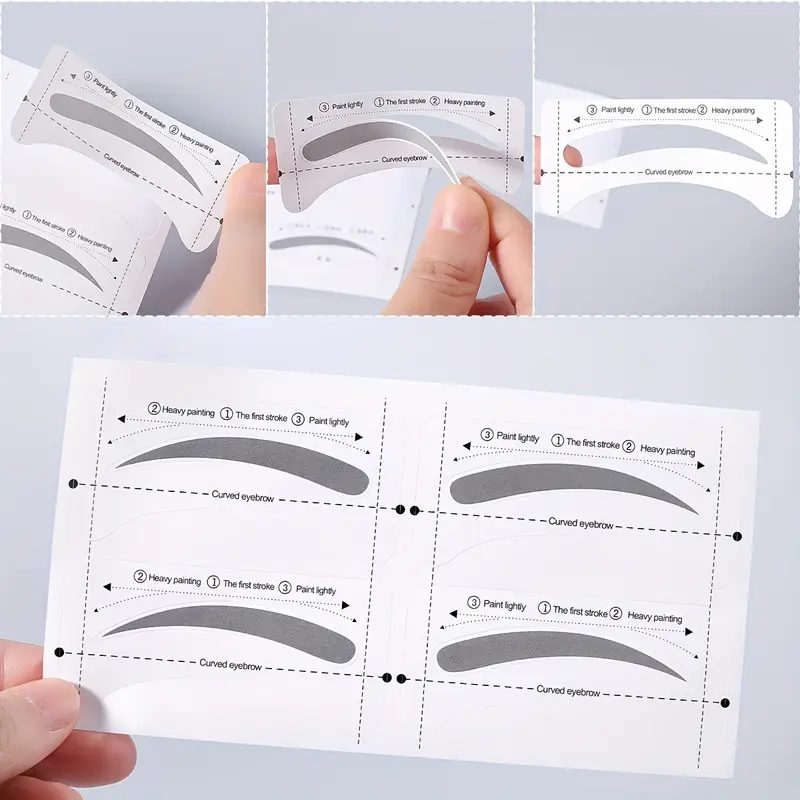 perfect-eyebrow-stencil-sticker-set-draw-temu for Free Printable Printable Eyebrow Template perfect eyebrow stencil sticker set draw - Temu for Free Printable Printable Eyebrow Template