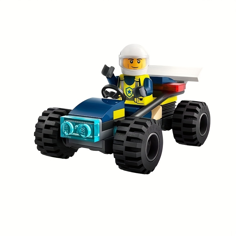 LEGO City Rapid Police Off-Road Vehicle 30664 - High-Speed Chase with 4x4 All-Terrain Tires, Durable ABS Mixed Colors, Holiday Gift for Ages 5+ Racing Enthusiasts, Christmas Decor, Festive Packaging, Vibrant Design, Sturdy Construction