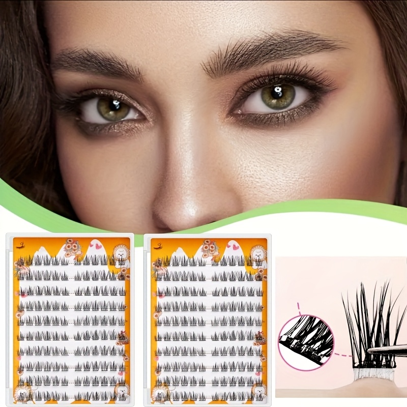 

1 Set Self-adhesive Eyelash Extensions Kit - 0.03mm & 0.05mm Thickness, D , Mixed Length 6-9mm & 10-12mm, Cat Eye, Doll, Natural, Anime, Styles, Reusable, Easy For Beginners, Required