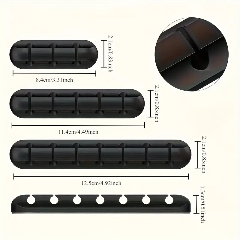 带合成宝石的电缆收纳盒、usb 电缆整理器、带夹子的线管理盒,适用于办公桌、汽车、家庭和办公室(5 个、3 个插槽) 商品详情 5