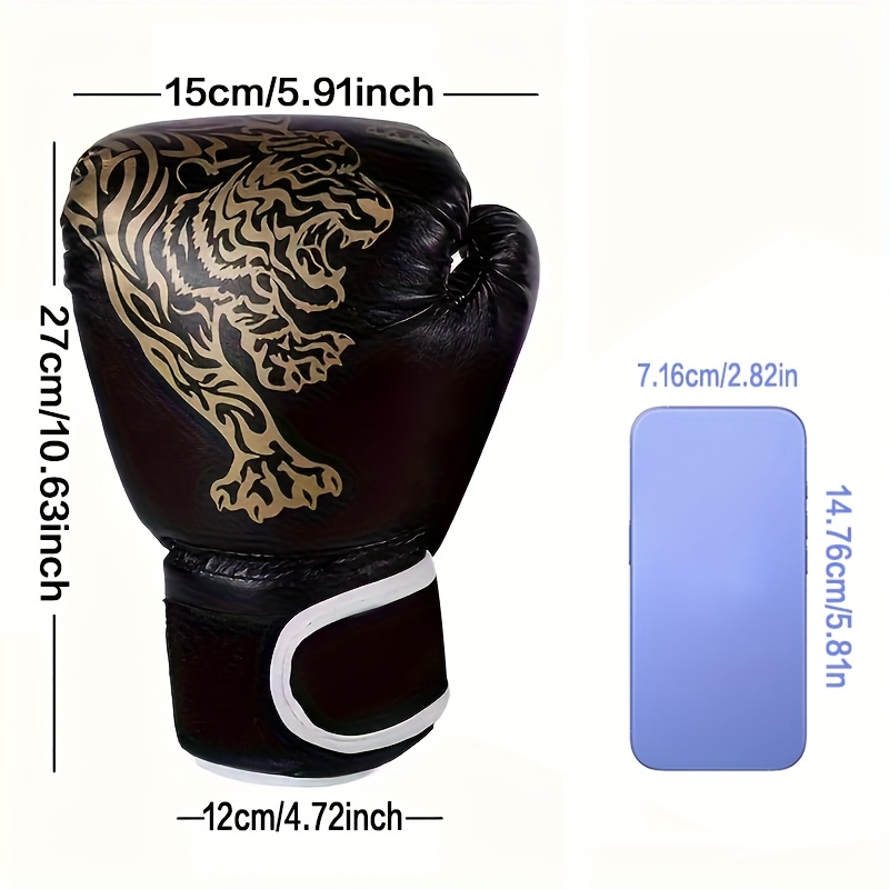 A Pair of 6Oz Boxing Gloves - Made with Thick Sponge Padding, Ideal for Both Indoor And Outdoor Training, Suitable for Beginners in Boxing.