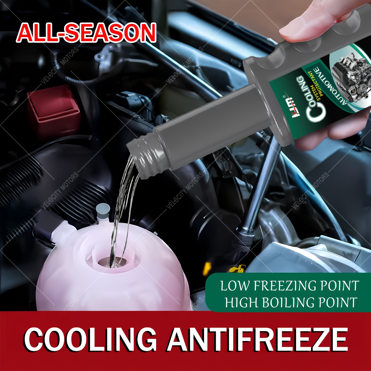 TEMU Automobile Professional Cooling System Protector High Temperature Car Engine Water Tank Coolant Anti-boiling Rust Long- Wax Motorcycle Coolant