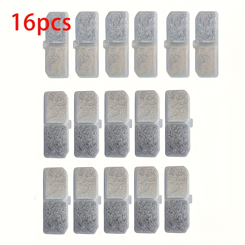 TEMU 8/16pcs Activated Carbon Filter Suitable For Cat And Dog Water Dispensers, Pet Water Dispenser Filter Replacement, Providing Drinking Water, Dog