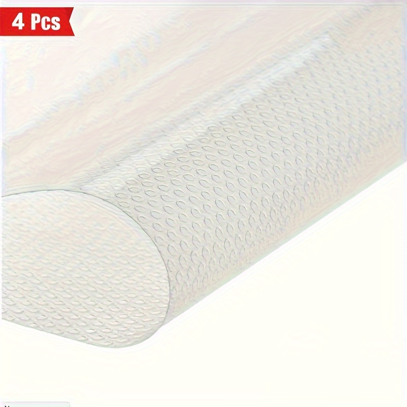 TEMU 4pcs Premium Refrigerator Liners Mats - Waterproof, Oilproof, Washable, Easy Clean, Non-slip, Odor-resistant, And Bpa-free - Perfect For