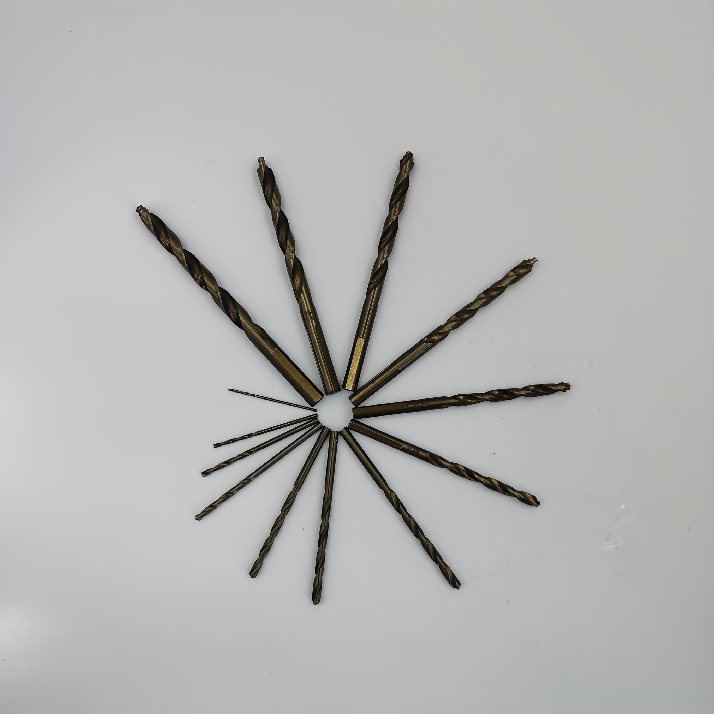 Image of 13pcs Cobalt Stepped Point Drill Bit Set In Round Case Tool Gifts W/golden Oxide End For, Hard Metals, Sizes 1mm/0.039inch To 6.5mm/0.25inch
