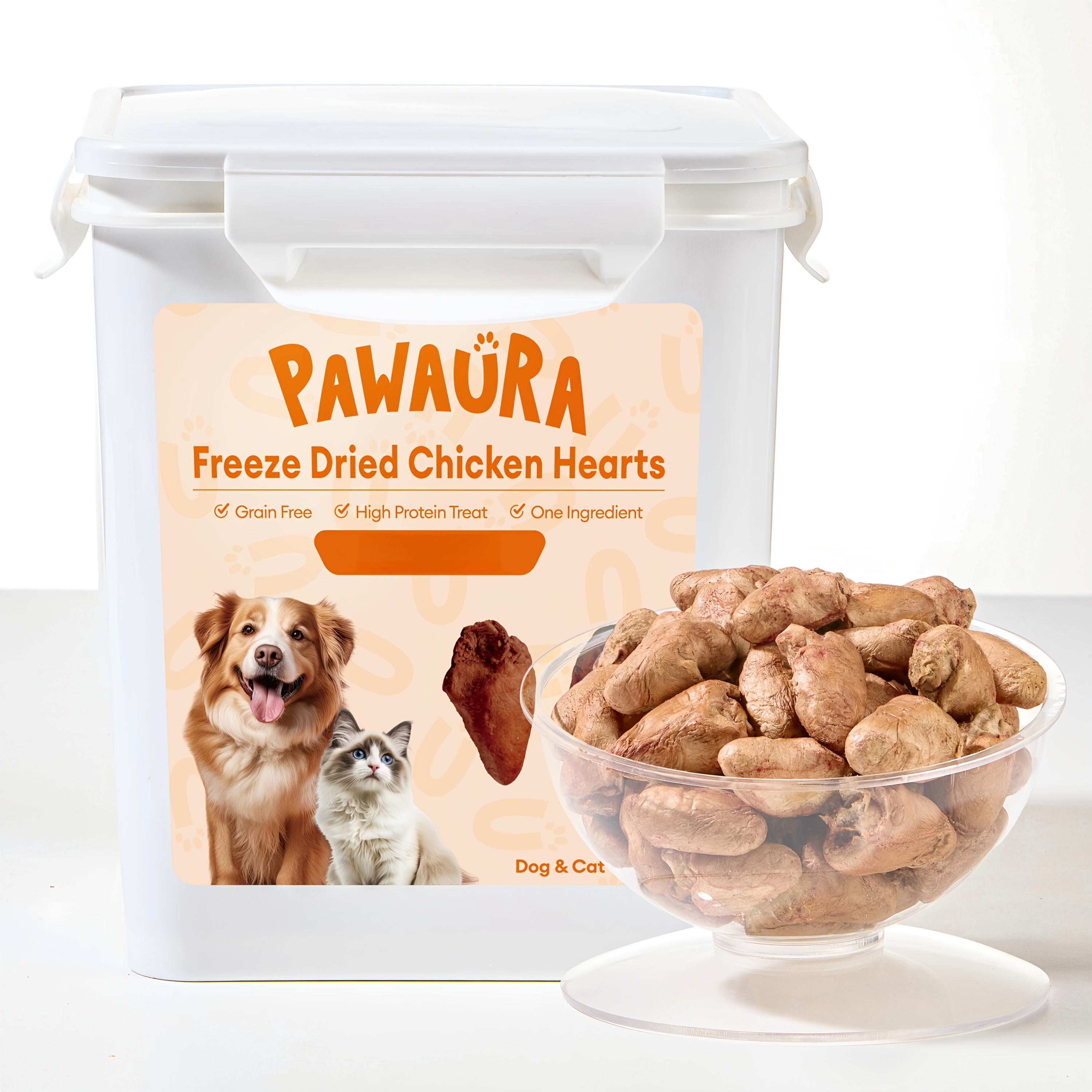   freeze dried chicken hearts   treats 17 63 oz 1 1 lbs high protein single     no additives preservatives training rewards and   topper Product details 0