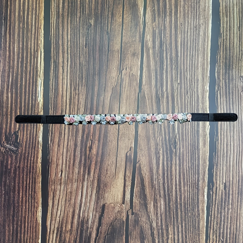 Embroidered Horse Headband, Bohemian, Maximalist, Headdress, Unique, Black Embroidered Horse Headband, Bohemian, Maximalist, Headdress  main image 3