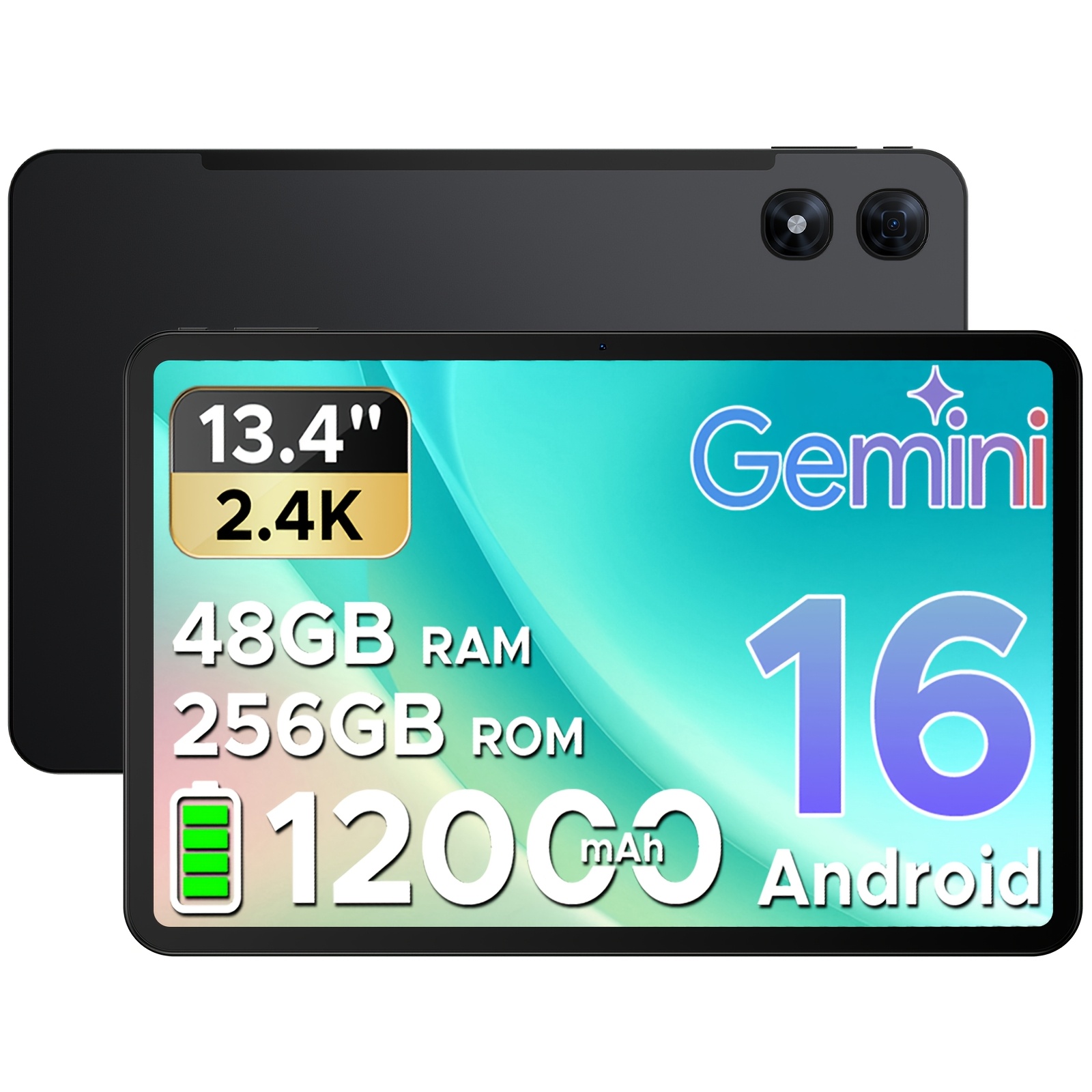 Image of P13 Pro 13.4 Inch 16 Tablet, 48(12+36)gb +256gb Rom, 2.4k 120hz Display, 12000mah Battery, -core T7280, L1, Face Unlock, 16mp Camera
