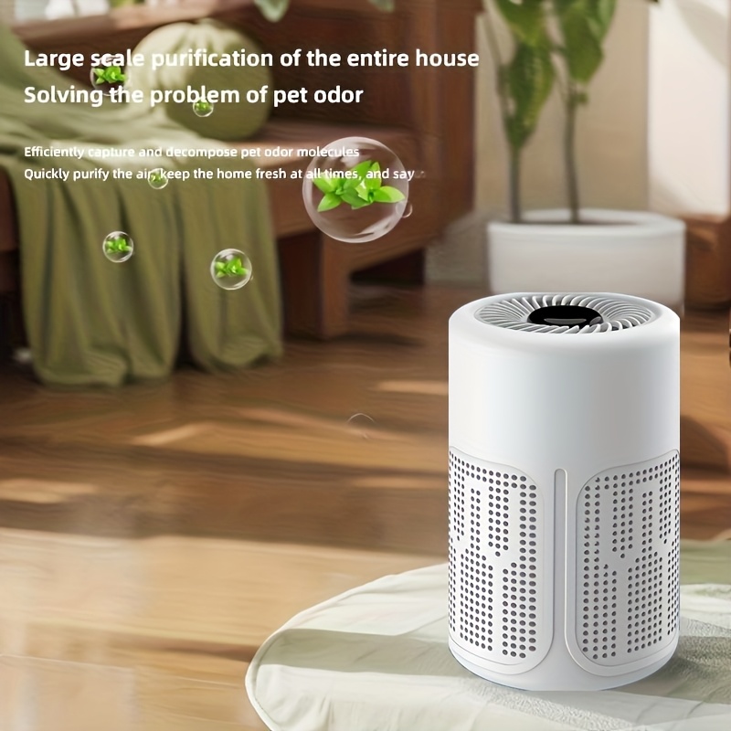 USB- Portable Air Purifier with Negative Ion Technology & HE-like Filter-like Effect - Eliminates Formaldehyde, Smoke, Odors, Allergens, Dust, Pet & Smoke - Plug-in Air for Home, Office, Car, Bedside (USB-