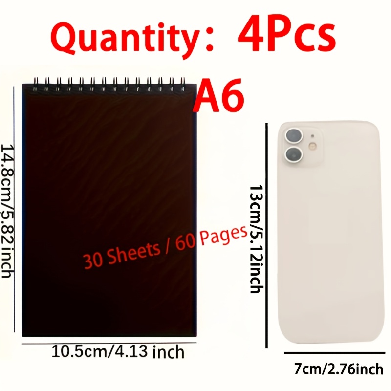 TEMU 4pcs Acid-free Watercolor Sketchbooks, Top Spiral Bound, Each, High-quality Art Drawing & , Premium Sketch Notebook Set