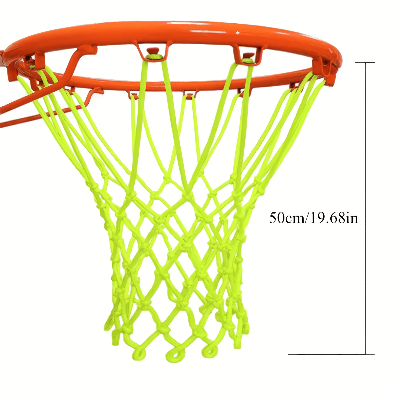 Image of 1pc Outdoor Thickened -the-dark Basketball Net, Suitable For Outdoor And Indoor Basketball Courts, Durable And Luminous Basketball Net