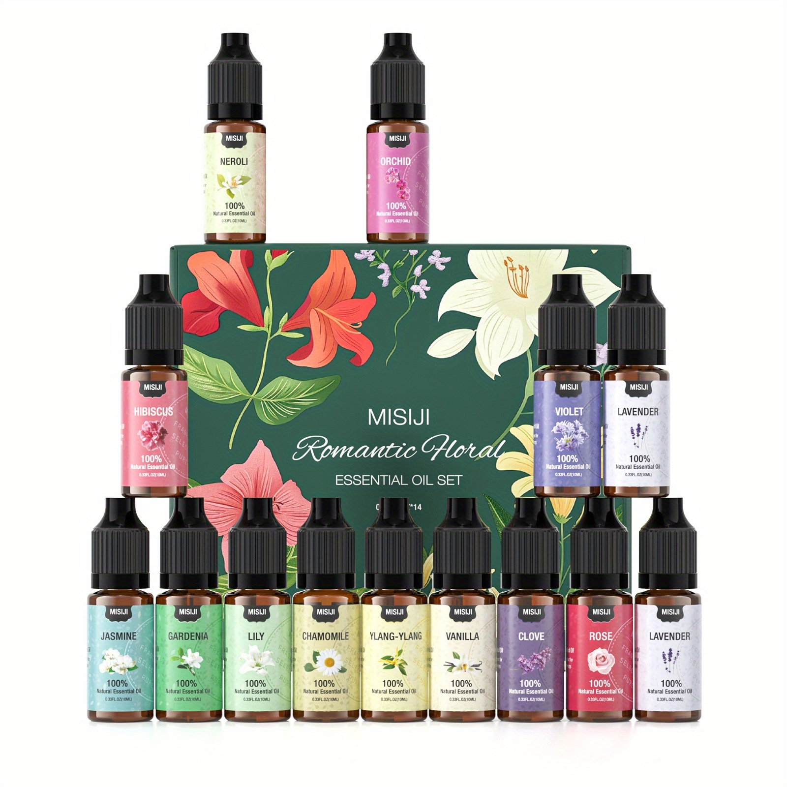 7/14/21 buc. Esențial Floral Romantic, Flori Selectate cu Ingrediente Premium, Parfumuri cu Uleiuri Esențiale de Lungă Durată, Parfum pentru Casă și Mașină, pentru Difuzoare, Umidificatoare, Fabricarea Lumânărilor, pentru Difuzoare și Umidificatoare, Potrivit pentru Utilizare în Vară