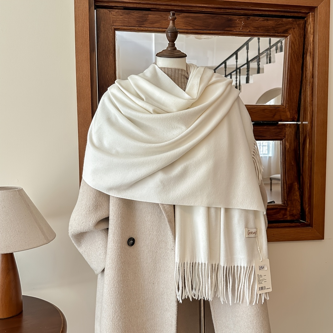 item picture   a solid color cashmere unisex heavy duty scarf for   men and women in autumn and winter   thick soft comfortable warm and versatile     proof shawl   traveling and parties and     as a christmas gift