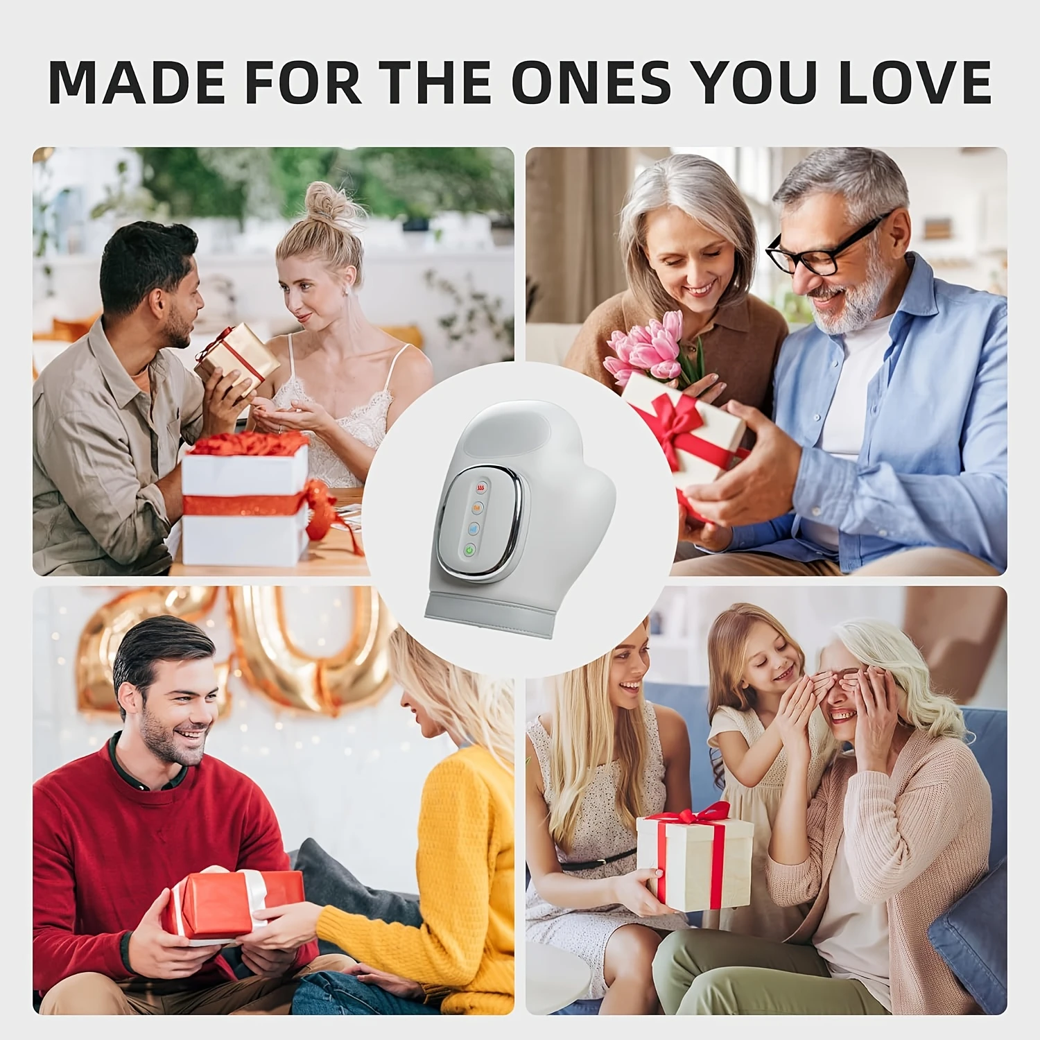 Smart Heated Hand Massager with Air Pressure & Shiatsu – detail 1