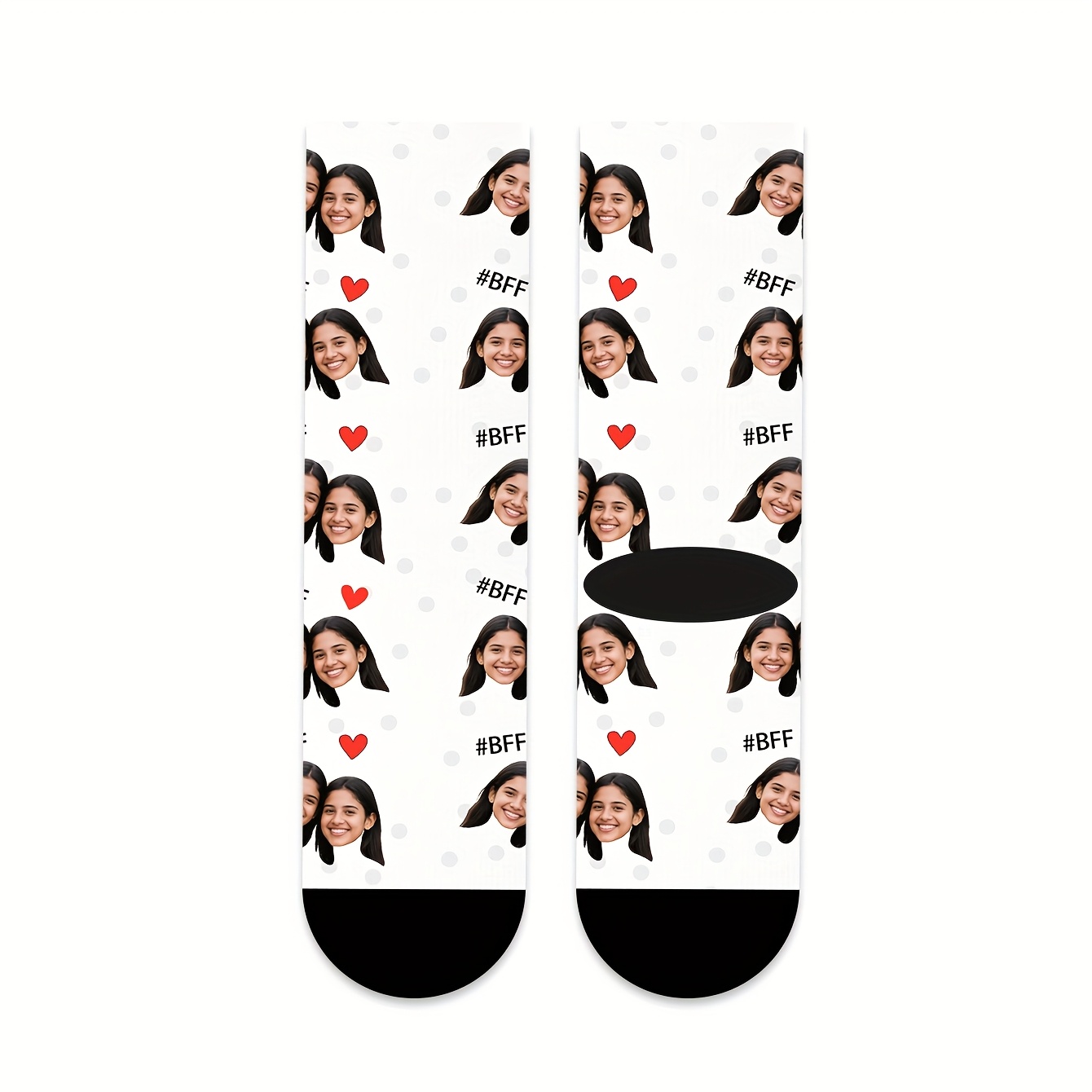 TEMU Custom-made Mid-calf Socks For Men And Women With " Forever" And Personalized Headshots, Making Them For During Holidays, An Ideal Birthday