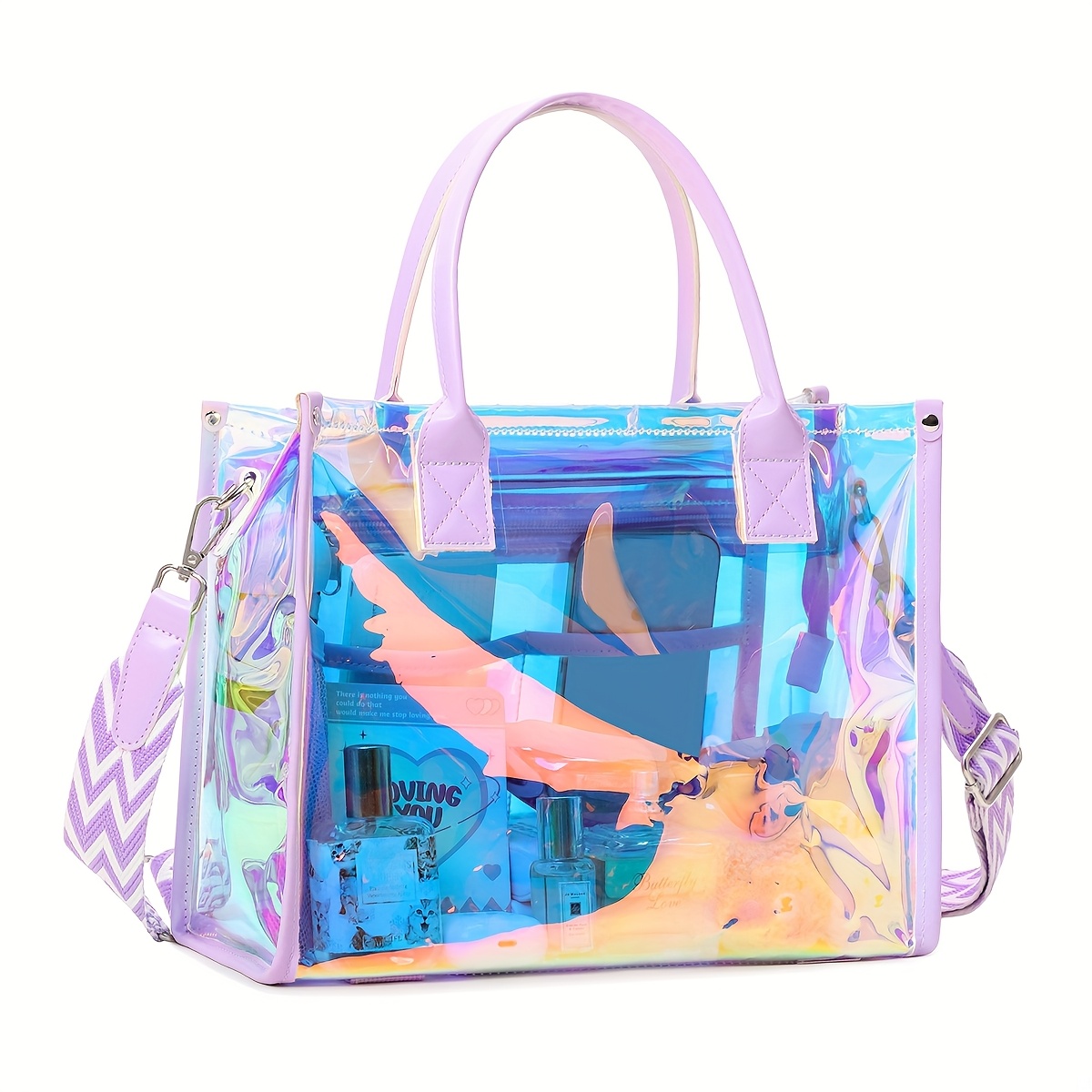 TEMU Stylish One-shoulder Bag Made Of Pvc, Featuring A Solid Color And Storage Space, Perfect For Casual . This Women's Easy Square Crossbody Bag Is Ideal For Stadium Concerts And Travel Makeup