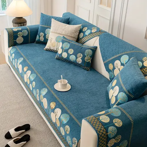 bohemian chenille couch cover high quality non slip sofa protector with machine washable black furniture cover for sectional couches durable chenille fabric home decor home decor accessory bohemian plush chenille fabric sectional couch cover