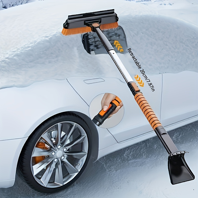 YUICHH 57 inch Car Snow Brush,3-in-1 Retractable Car Snow Brush,with Ice  Scraper and Scraper,Car Truck and SUV Window Windshield Snow Remover,No  Scratch Brush Winter Deicer (Orange) : : Car & Motorbike