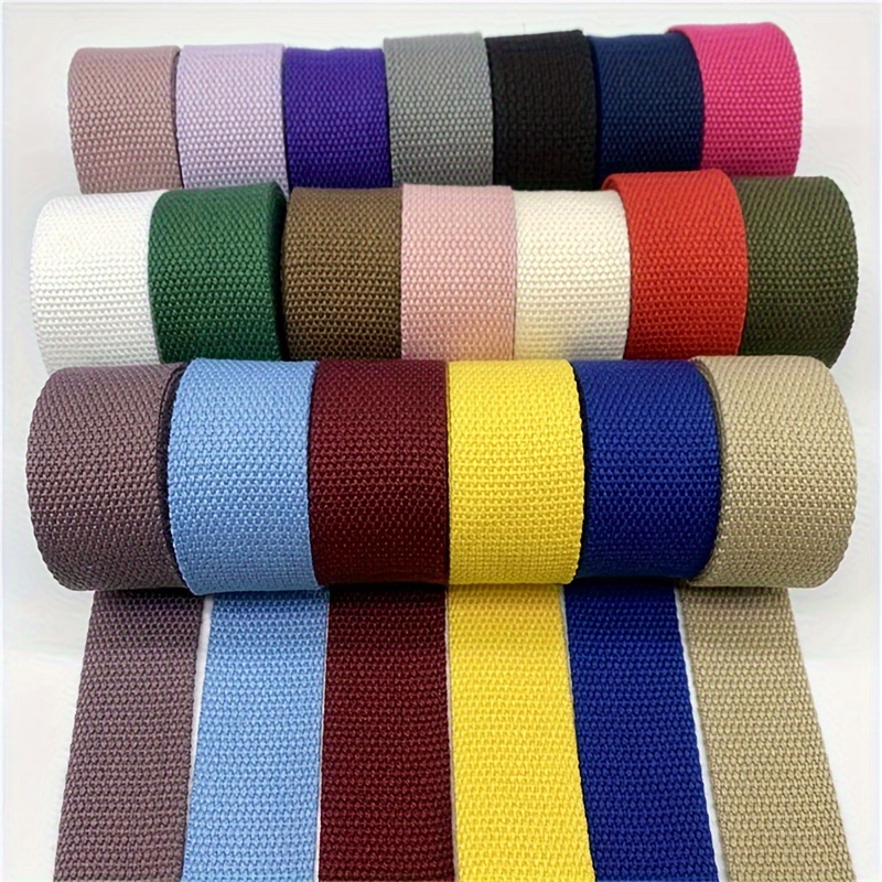 

1pc 2yards 25mm Cotton Ribbon Strap Canvas Cotton Webbing Knapsack Strapping Bags Crafts For Belt Bag Dog Accessories