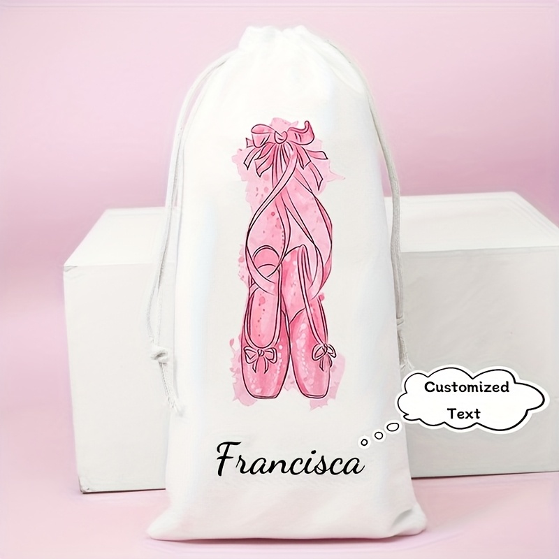TEMU 1 Custom Shoe Storage Bag - Personalized Printed Drawstring Bag, Dance Shoe Storage Bag, Suitable For Weddings, Anniversaries, Birthdays,