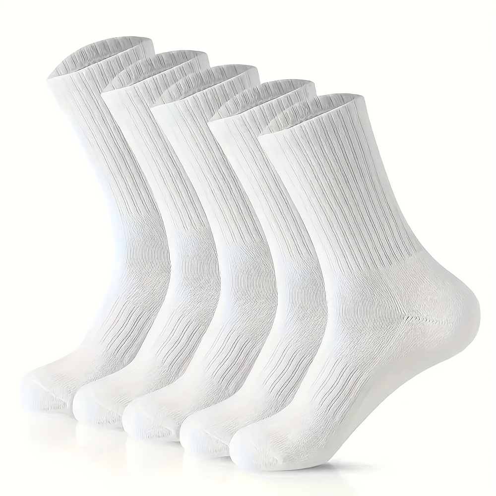 TEMU 5/10/20 Pairs Of Summer Men's Long Socks. Long Socks Are Of High Quality, Fashionable And Classic In Black And White. Are Breathable,