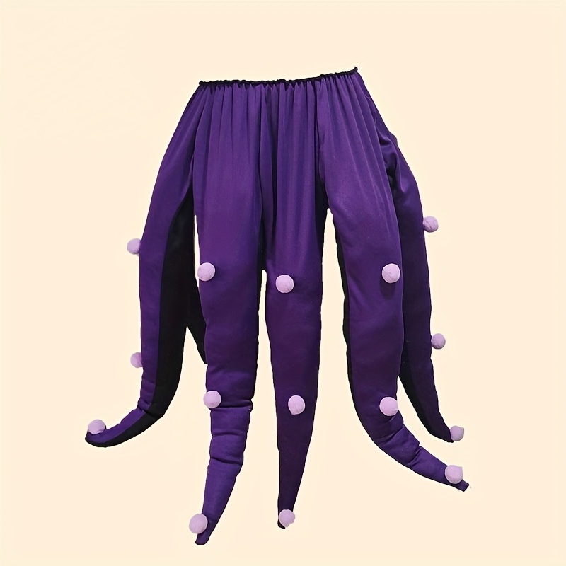 Halloween Costume Performance Outfit Purple Octopus Adult Long Cosplay Costume Party Prop