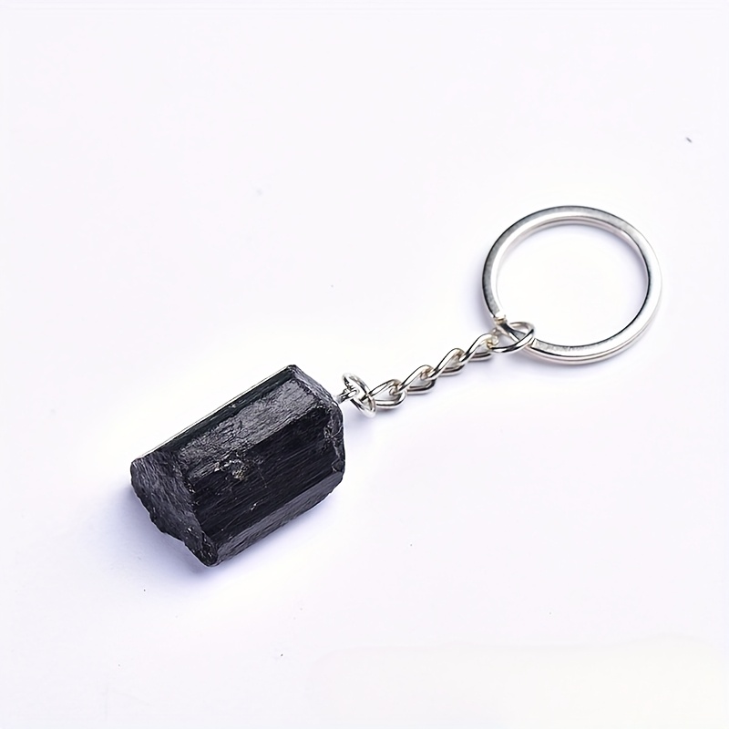 1pc Fashion Crystal Black Tourmaline Keychain Decorative Pendant