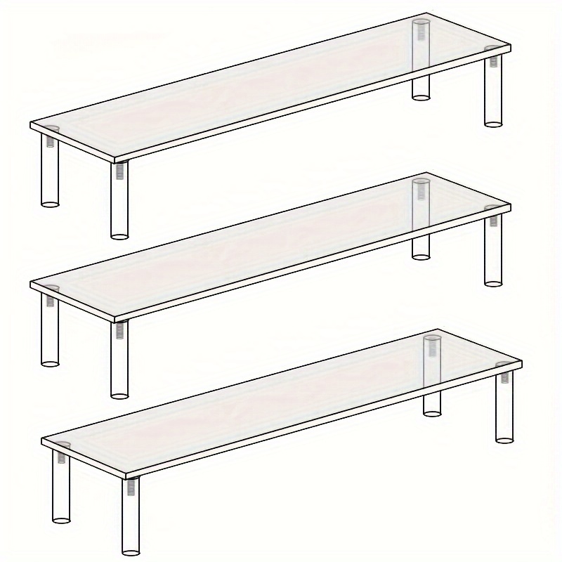 TEMU 1pc/2pcs/3pcs/4pcs Acrylic Display Stand, Jewelry Storage Rack, Figurine Clay Statue Display Stand, Transparent Ladder Rack Store Display,