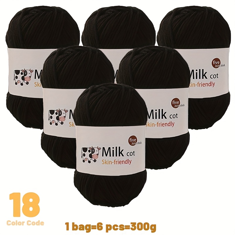 Image of A Pack Of Soft Medium-thick Yarn Suitable For Hand-knitting Sweaters, Scarves, Gloves, Slippers And Other Handicrafts. Yarn For Handmade Material Package. 1 Pack = 6 = 300g