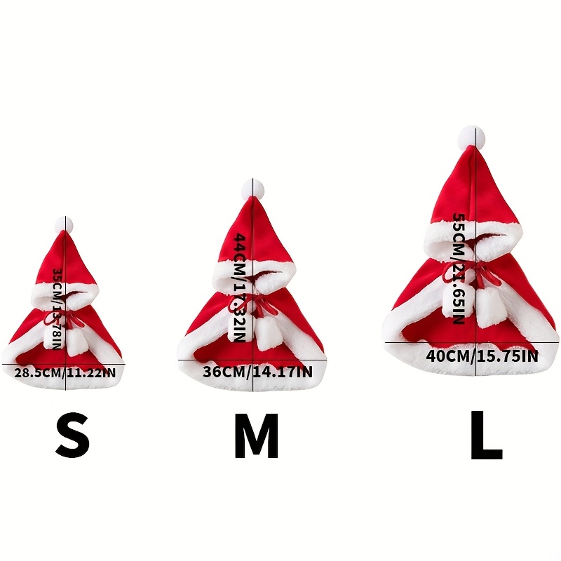 1pc Pet Apparel Dress, Cat Christmas New Year Costume, Flannel Elegant Cape for Cats