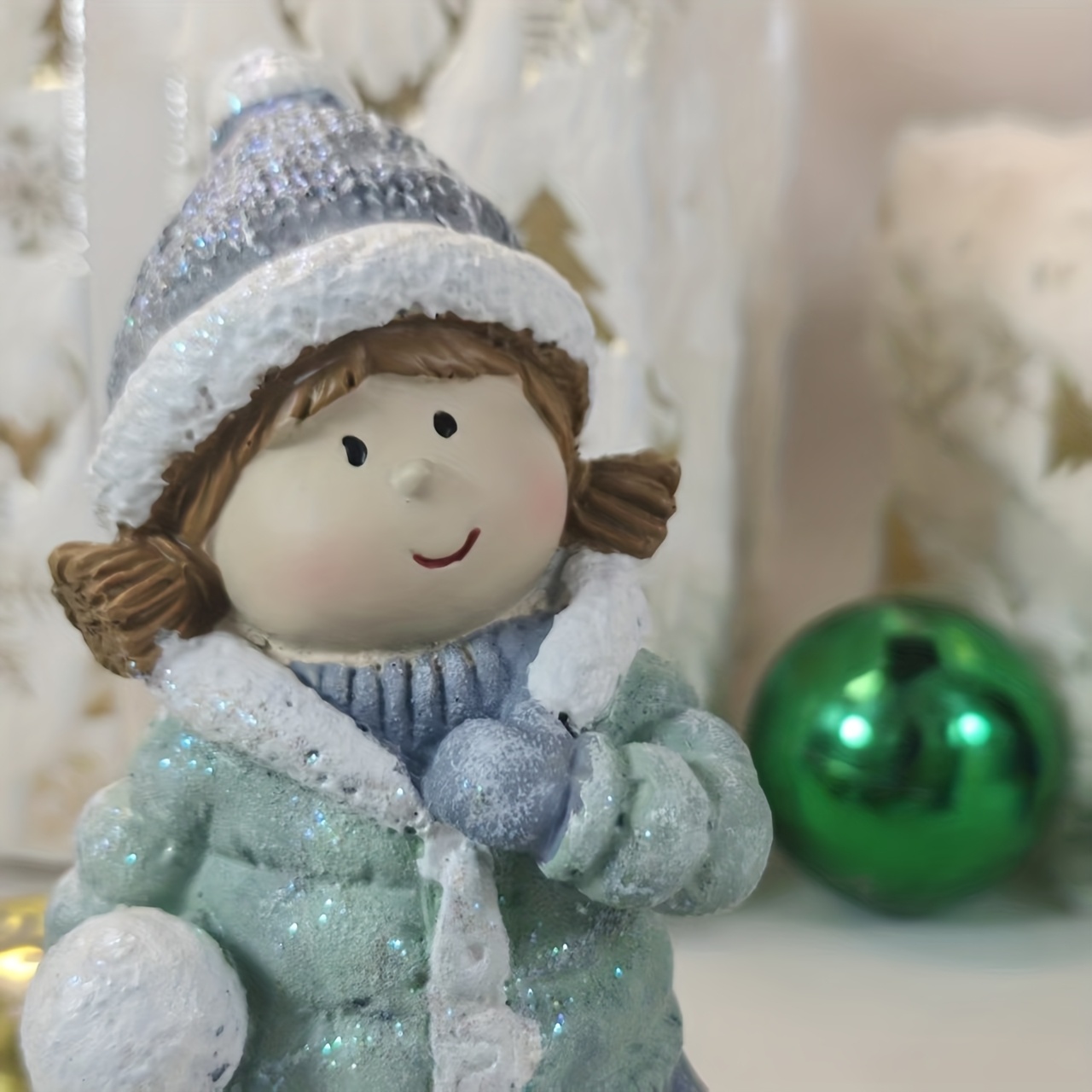 Image of 1pc Collectible Figurines Christmas Character Statue, Christmas Decoration, Perfect For Fireplace Or Windowsill Decor, Home Holiday Decor, Festive Atmosphere Ornament