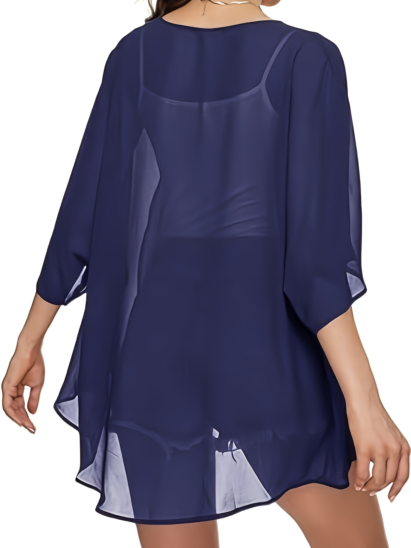 2025 New Oversized Ins-Style Loose Kimono, Multi-Fashion Solid Color Casual Batwing Sleeve Shirt Top, Commute Vacation Lazy Kimono Elegant Women's Swimwear Outer Jacket