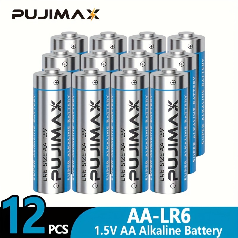 

Pujimax Aa Alkaline Batteries - 12/24/48pcs, High-performance 1.5v Disposable Power For Flashlights, Toys & Remote Controls, Long-lasting , Aa Batteries, Alkaline, High-performance, Long-lasting