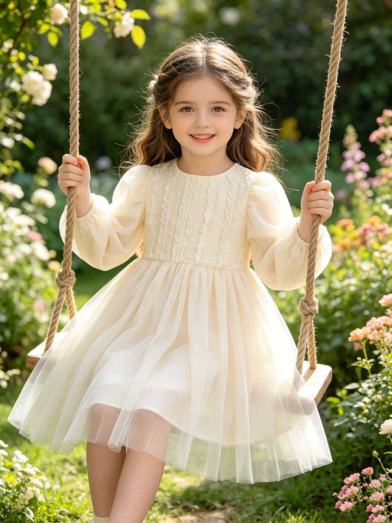 girls cream lace dress Cream Lace Little Girl Dress