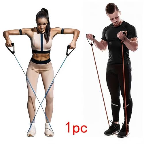 1pc/4pcs Resistance Belt Tension Rope, Equipped with a Handle Fitness Stretching Rope, Suitable for Home Exercise and Strength Training, Pilates, Body Shaping, Ideal Choice for Christmas, Valentine's Day, Mother's Day Gifts.