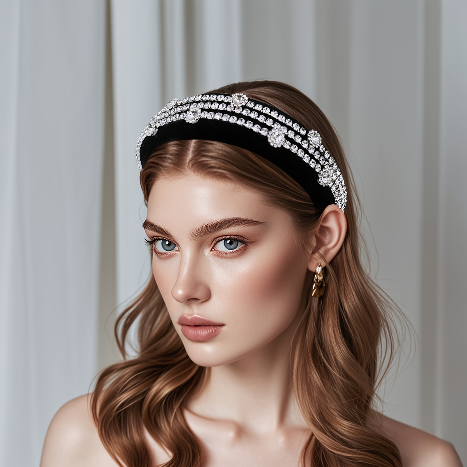 One Piece Vintage Elegant Wide Hairbands Elegant Vintage Pointed Hair Band | 7-Piece Elastic Lace  main image 3