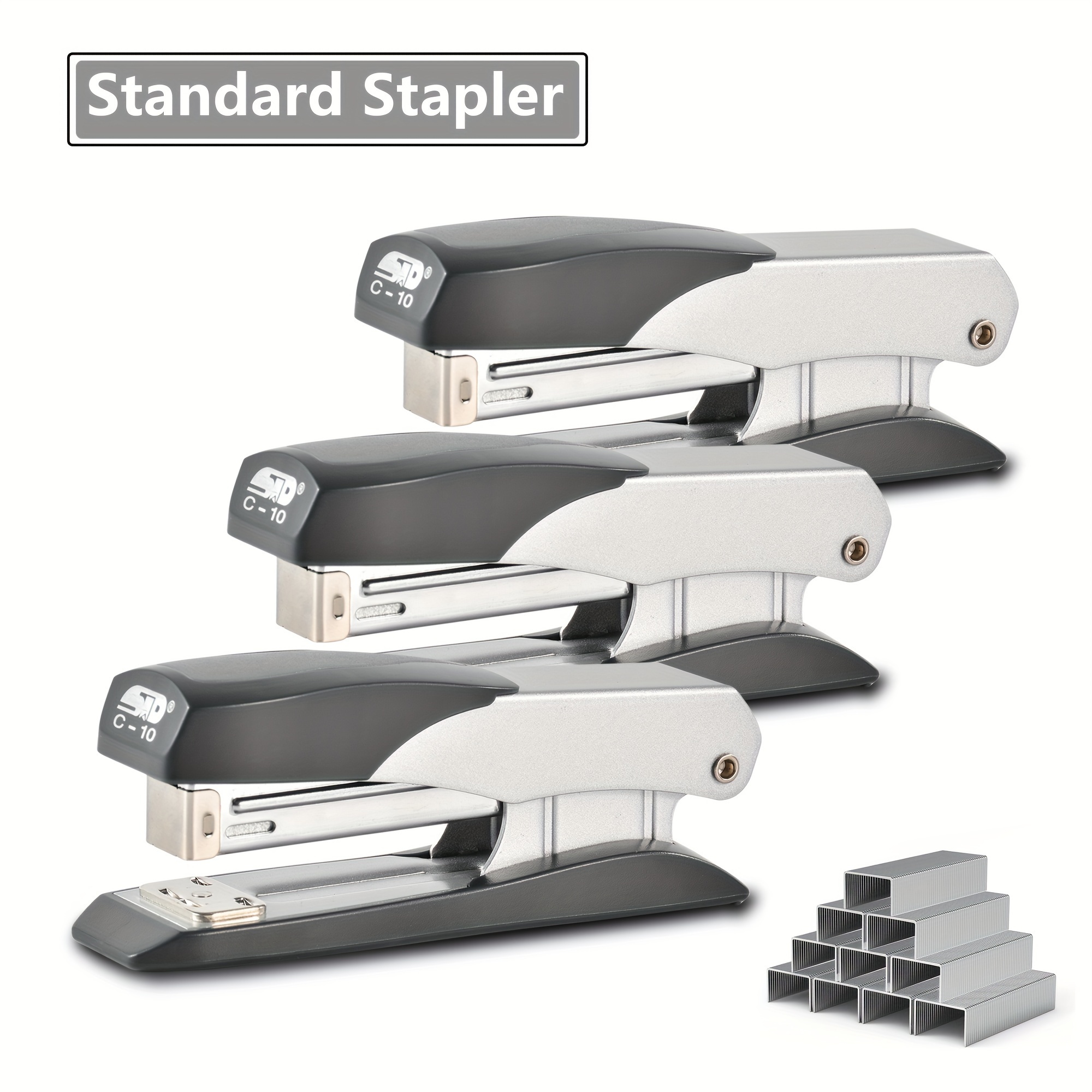 

3 , Stapler, 3000 , Sheet Staplers, Desktop Stapler, No Jam, , Half Strip Staplers For Desk For