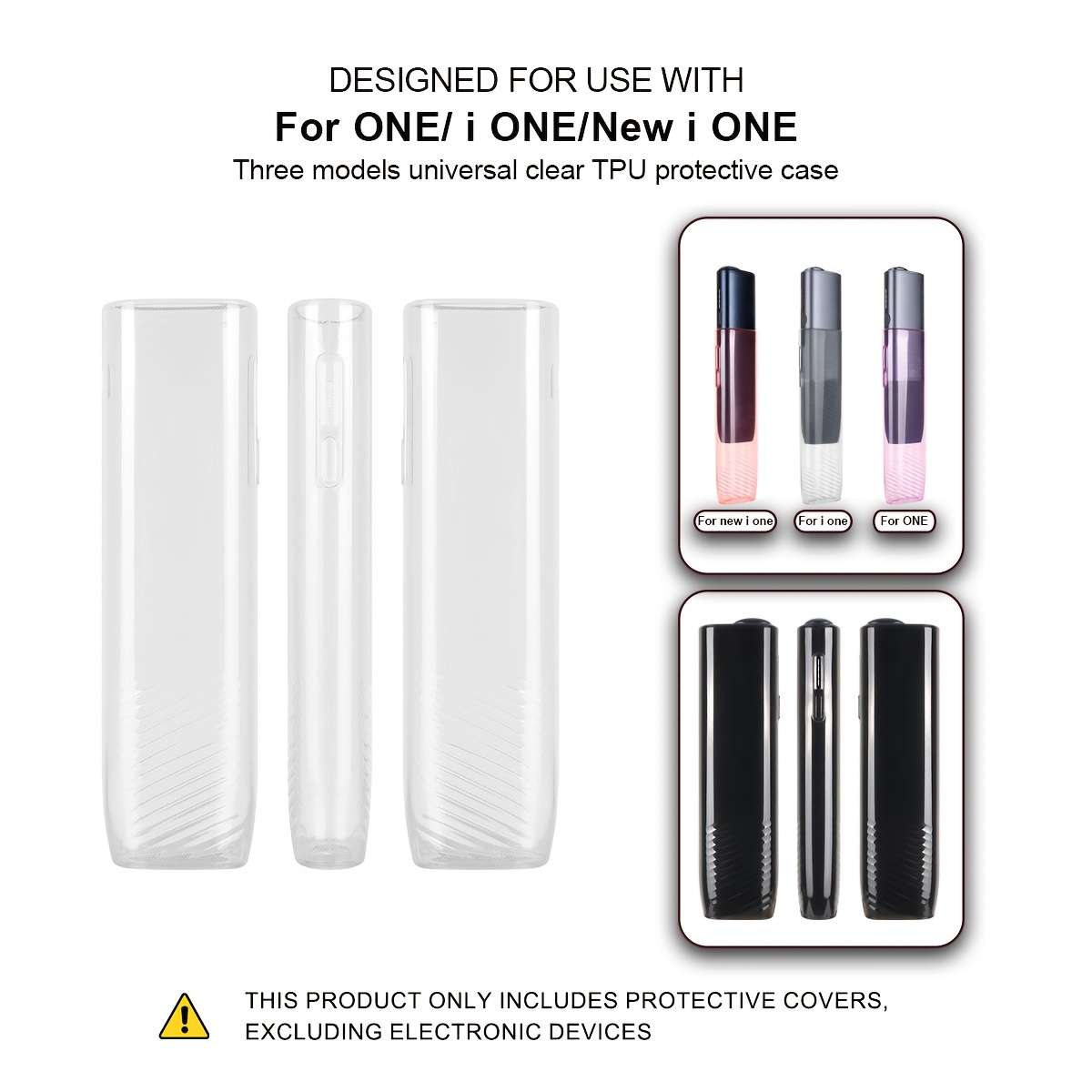 TEMU Phone Case - 1pc For One, For One, New For 1 Transparent Protective Case, Flexible Pu Leather, Highlighting Original Color, Precise Cutouts,