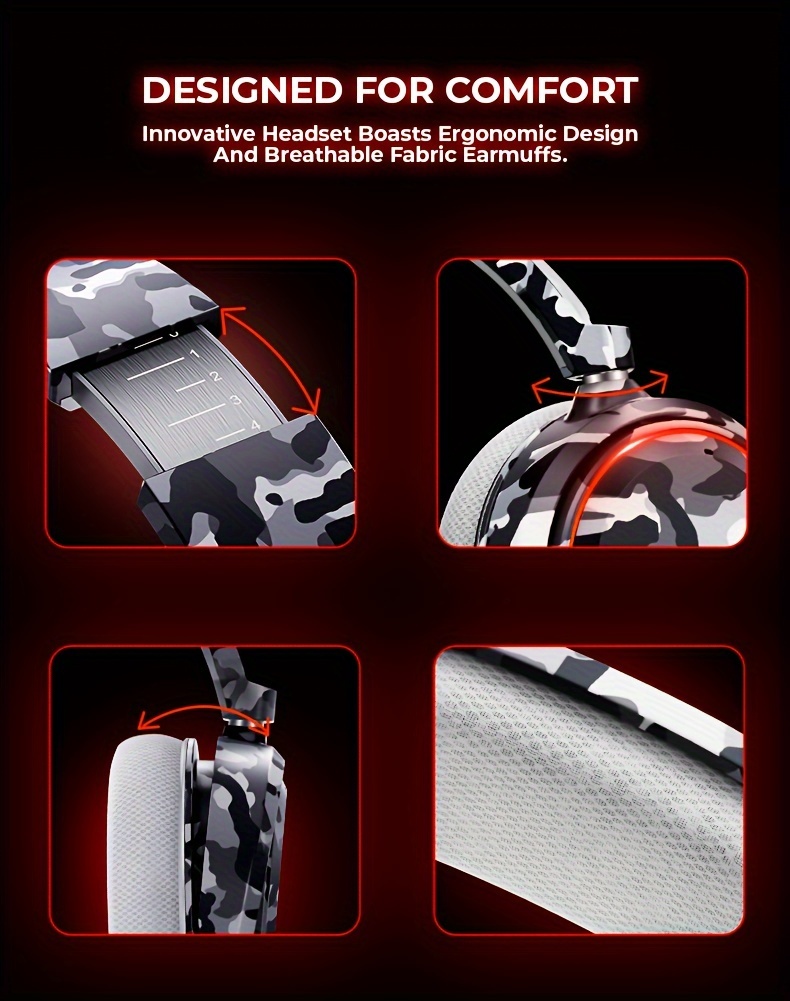 Casque Gaming Sans Fil Picun, Son Surround 7.1, Casque USB 2.4Ghz Sans Fil 5.4, Micro -Bruit 100h, Lumières RGB, Casque Sans Fil pour PC PS5 PS4. Cadeaux d'Anniversaire/Noël pour famille, amis et amoureux