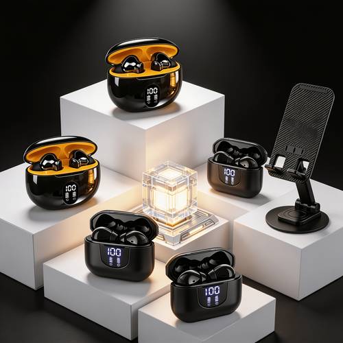 Earbuds Wireless Bluetooth Noise Cancelling High Quality with Phone Holder for Desk Adjustable Foldable Stereo HD Calling Earphones Touch Control Volume LED Display Charging Case Earbuds Wireless Bluetooth And Cancelling Translator No