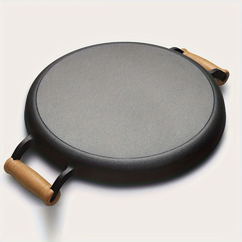 1pc cast   with lid non stick no coating traditional pan for pancakes flatbreads and frying hand wash only   kitchen cookware details 9